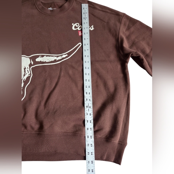 Coors Rodeo Longhorn Brown Swestshirt NEW Small - Picture 7 of 8